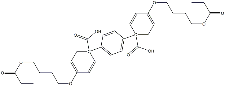 4-{4-[4-(prop-2-enoyloxy)butoxy]benzoyloxy}phenyl 4-[4-(prop-2-enoyloxy)butoxy]benzoate Struktur