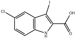 5-chloro-3-iodo-1H-indole-2-carboxylic acid Struktur