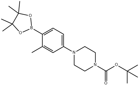 2-Methyl-4-(N-Boc-piperazin-1-yl)phenylboronic acid pinacol ester Struktur