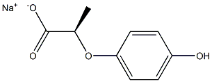 sodium (2R)-2-(4-hydroxyphenoxy)propanoate Struktur