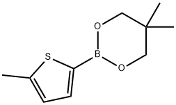 5,5-dimethyl-2-(5-methylthiophen-2-yl)-1,3,2-dioxaborinane Struktur