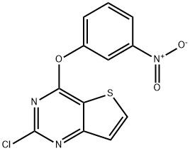 Thieno[3,2-d]pyrimidine, 2-chloro-4-(3-nitrophenoxy)- Struktur