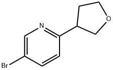 3-Bromo-6-(3-tetrahydrofuranyl)pyridine Struktur