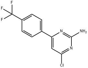 2-Amino-4-chloro-6-(4-trifluoromethylphenyl)pyrimidine Struktur