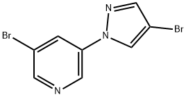 1-(5-Bromo-3-pyridyl)-4-bromopyrazole Struktur