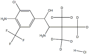 1-(4-Amino-3-chloro-5-trifluoromethylphenyl)-2-tert-butyl-d9-aminoethanol hydrochloride Struktur