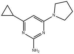 2-amino-4-(pyrrolidin-1-yl)-6-cyclopropylpyrimidine Struktur