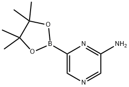 6-(4,4,5,5-tetramethyl-1,3,2-dioxaborolan-2-yl)pyrazin-2-amine Struktur