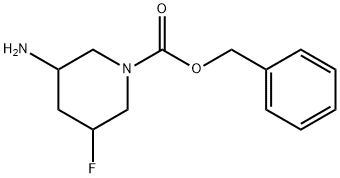 benzyl 3-amino-5-fluoropiperidine-1-carboxylate Struktur