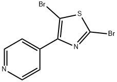 2,5-Dibromo-4-(4-pyridyl)thiazole Struktur