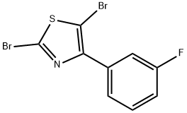 2,5-Dibromo-4-(3-fluorophenyl)thiazole Struktur