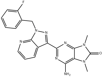 6-amino-2-(1-(2-fluorobenzyl)-1H-pyrazolo[3,4-b]pyridin-3-yl)-
7,9-dimethyl-7,9-dihydro-8H-purin-8-one