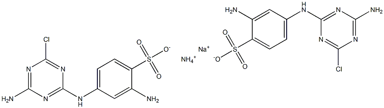 sodium, ammonium, 2-amino-4-[(4-amino-6-chloro-1,3,5-triazin-2-yl)amino]benzenesulfonate Struktur