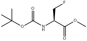 Alanine, N-[(1,1-dimethylethoxy)carbonyl]-3-fluoro-, methyl ester Struktur