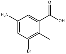 5-amino-3-bromo-2-methylbenzoic acid Struktur