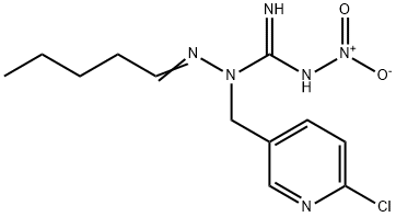 Hydrazinecarboximidamide, 1-[(6-chloro-3-pyridinyl)methyl]-N-nitro-2-pentylidene- Struktur