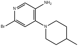 2-Bromo-5-amino-4-(4-methylpiperidin-1-yl)pyridine Struktur