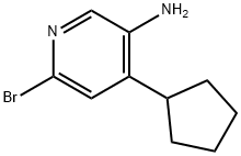 2-Bromo-5-amino-4-(cyclopentyl)pyridine Struktur