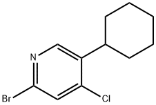 2-Bromo-4-chloro-5-(cyclohexyl)pyridine Struktur