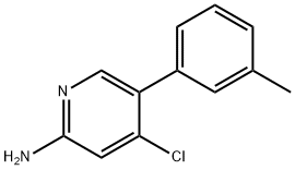 2-Amino-4-chloro-5-(3-tolyl)pyridine Struktur