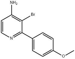 3-BROMO-2-(4-METHOXYPHENYL)PYRIDIN-4-AMINE Struktur