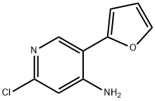 2-Chloro-4-amino-5-(2-furyl)pyridine Struktur