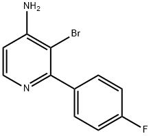 3-BROMO-2-(4-FLUOROPHENYL)PYRIDIN-4-AMINE Struktur