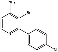 3-BROMO-2-(4-CHLOROPHENYL)PYRIDIN-4-AMINE Struktur