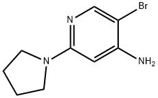 5-BROMO-2-(PYRROLIDIN-1-YL)PYRIDIN-4-AMINE Struktur