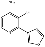 3-BROMO-2-(FURAN-3-YL)PYRIDIN-4-AMINE Struktur