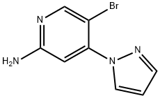 2-Amino-5-bromo-4-(1H-pyrazol-1-yl)pyridine Struktur