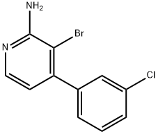 2-Amino-3-bromo-4-(3-chlorophenyl)pyridine Struktur