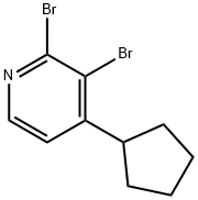 2,3-Dibromo-4-(cyclopentyl)pyridine Struktur