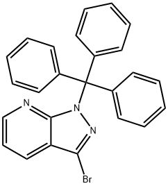 3-bromo-1-trityl-1H-pyrazolo[3,4-b]pyridine Struktur