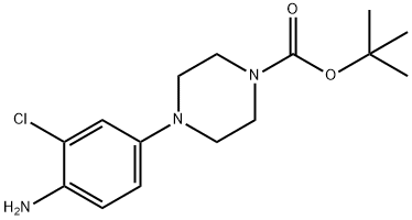 tert-Butyl 4-(4-amino-3-chlorophenyl)piperazine-1-carboxylate Struktur