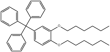 1,2-bis(hexyloxy)-4-tritylbenzene Struktur