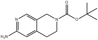 tert-Butyl 6-amino-3,4-dihydro-2,7-naphthyridine-2(1H)-carboxylate Struktur