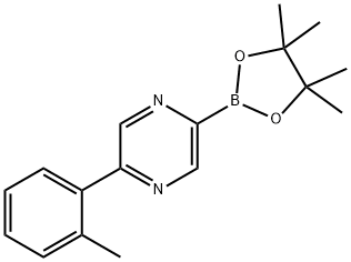 2-(4,4,5,5-tetramethyl-1,3,2-dioxaborolan-2-yl)-5-(o-tolyl)pyrazine Struktur