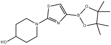 2-(4-HYDROXYPIPERIDIN-1-YL)THIAZOLE-4-BORONIC ACID PINACOL ESTER Struktur