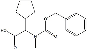 N-Cbz-2-cyclopentyl-2-(methylamino)acetic acid Struktur