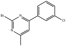 2-Bromo-4-(3-chlorophenyl)-6-methylpyrimidine Struktur