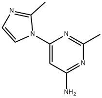 4-amino-2-methyl-6-(1H-2-methylimidazol-1-yl)pyrimidine Struktur