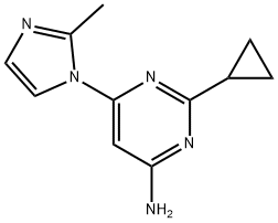 4-Amino-2-cyclopropyl-6-(2-methylimidazol-1-yl)pyrimidine Struktur