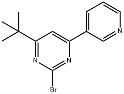 2-bromo-4-(pyridin-3-yl)-6-(tert-butyl)pyrimidine Struktur