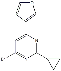 4-Bromo-2-cyclopropyl-6-(3-furyl)pyrimidine Struktur