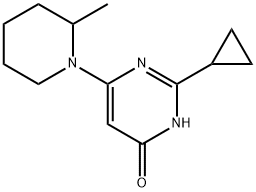 4-Hydroxy-2-cyclopropyl-6-(2-methylpiperidin-1-yl)pyrimidine Struktur