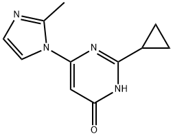 4-Hydroxy-2-cyclopropyl-6-(2-methylimidazol-1-yl)pyrimidine Struktur