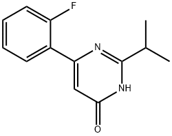 4-Hydroxy-6-(2-fluorophenyl)-2-(iso-propyl)pyrimidine Struktur