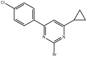 2-bromo-4-(4-chlorophenyl)-6-cyclopropylpyrimidine Struktur