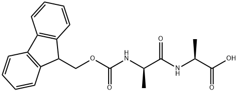 (2S)-2-[(2R)-2-({[(9H-fluoren-9-yl)methoxy]carbonyl}amino)propanamido]propanoic acid Struktur